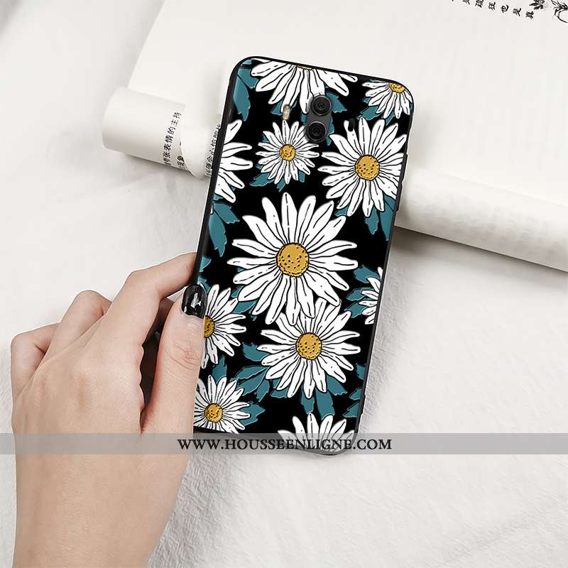 Coque Huawei Mate 10 Tendance Fluide Doux Net Rouge Personnalité Noir Tout Compris Délavé En Daim