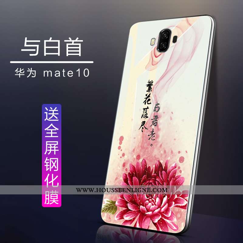 Coque Huawei Mate 10 Tendance Légère Blanc Étui Tout Compris Téléphone Portable Blanche