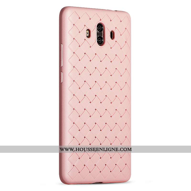 Coque Huawei Mate 10 Tendance Légère Tissage Silicone Téléphone Portable Nouveau Rose