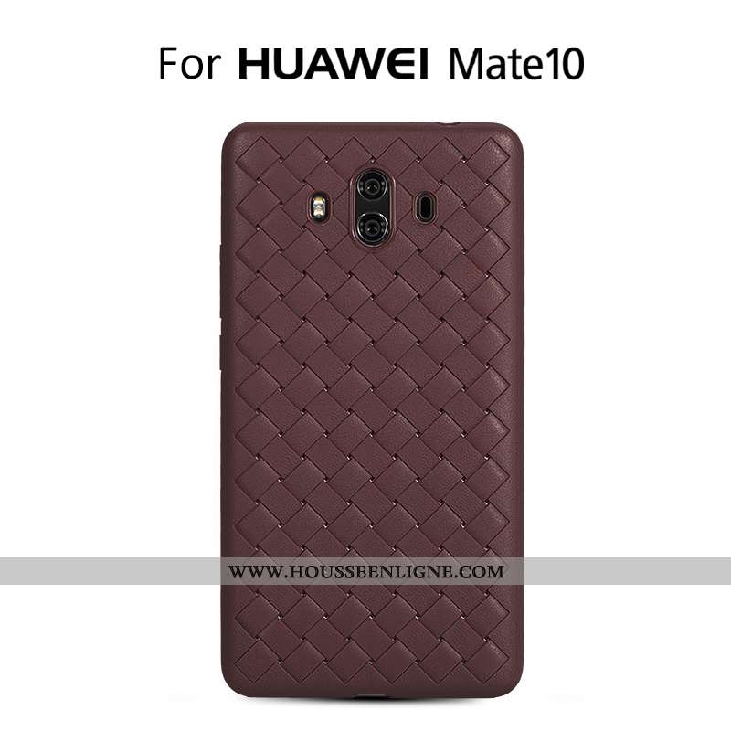 Coque Huawei Mate 10 Tendance Légère Tissage Silicone Téléphone Portable Nouveau Rose