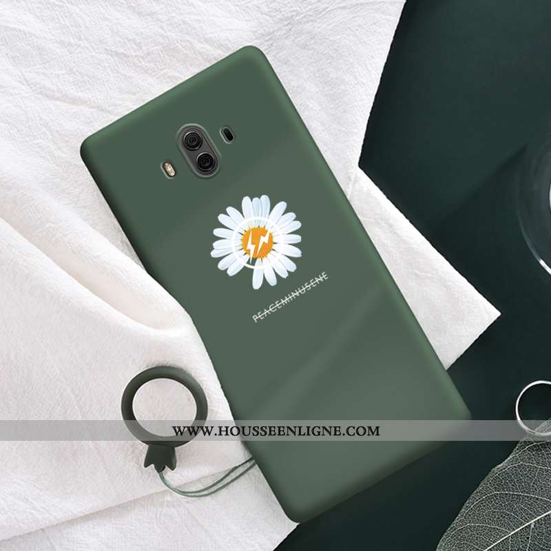 Coque Huawei Mate 10 Tendance Silicone Simple Personnalité Petite Marguerite Amoureux Noir