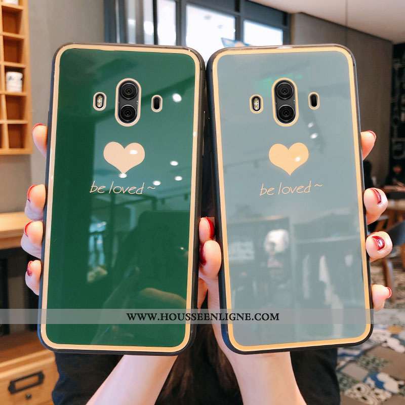 Coque Huawei Mate 10 Tendance Verre Incassable Bleu Tout Compris Vent Étui