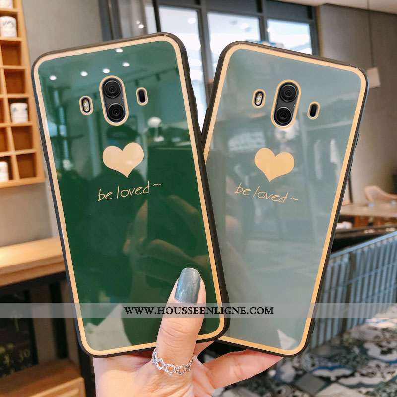 Coque Huawei Mate 10 Tendance Verre Incassable Bleu Tout Compris Vent Étui