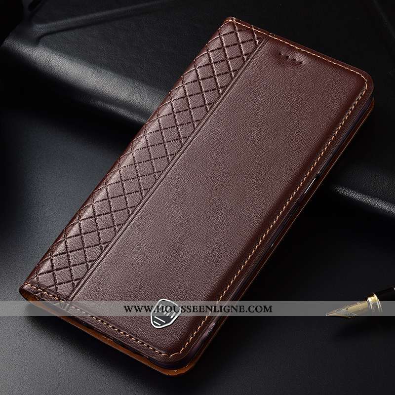 Coque Huawei Mate 20 Lite Cuir Protection Étui Téléphone Portable Véritable Tout Compris Marron