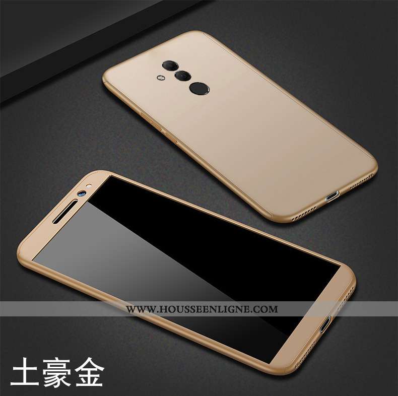 Coque Huawei Mate 20 Lite Délavé En Daim Personnalité Créatif Tout Compris Légère Or Téléphone Porta