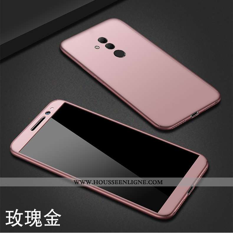 Coque Huawei Mate 20 Lite Délavé En Daim Personnalité Créatif Tout Compris Légère Or Téléphone Porta