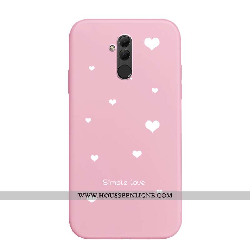 Coque Huawei Mate 20 Lite Fluide Doux Silicone Nouveau Rose Simple Créatif