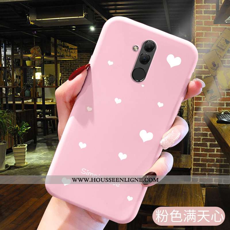 Coque Huawei Mate 20 Lite Fluide Doux Silicone Nouveau Rose Simple Créatif