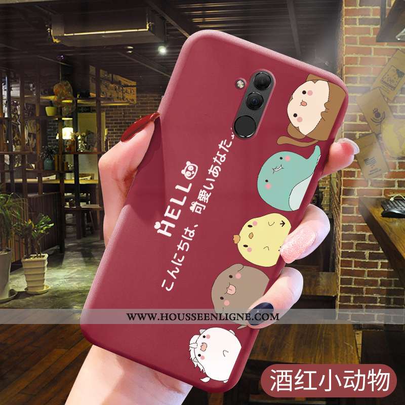 Coque Huawei Mate 20 Lite Fluide Doux Silicone Nouveau Rose Simple Créatif