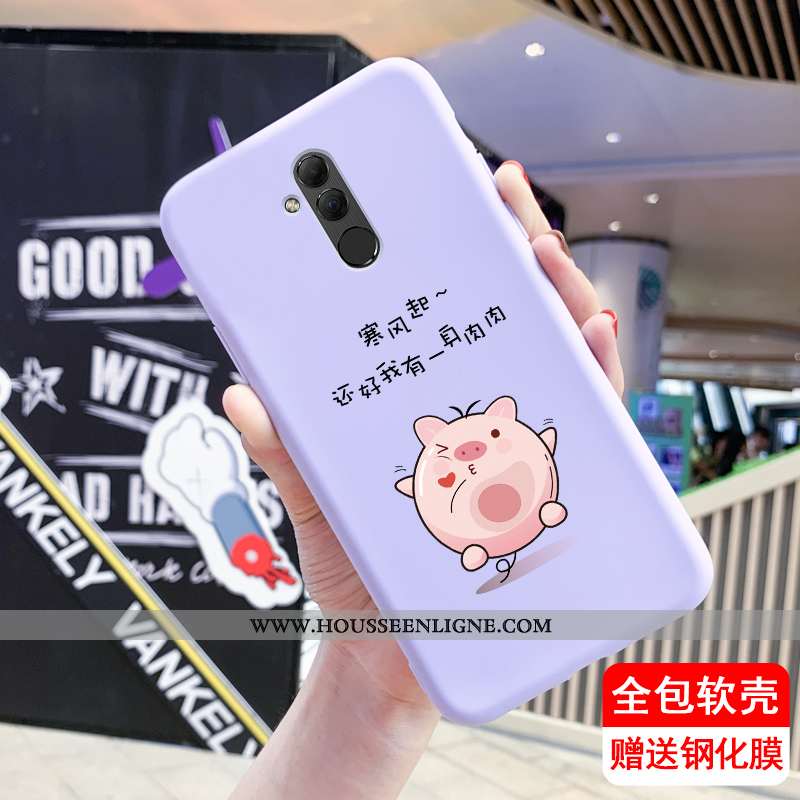 Coque Huawei Mate 20 Lite Fluide Doux Silicone Nouveau Rose Simple Créatif