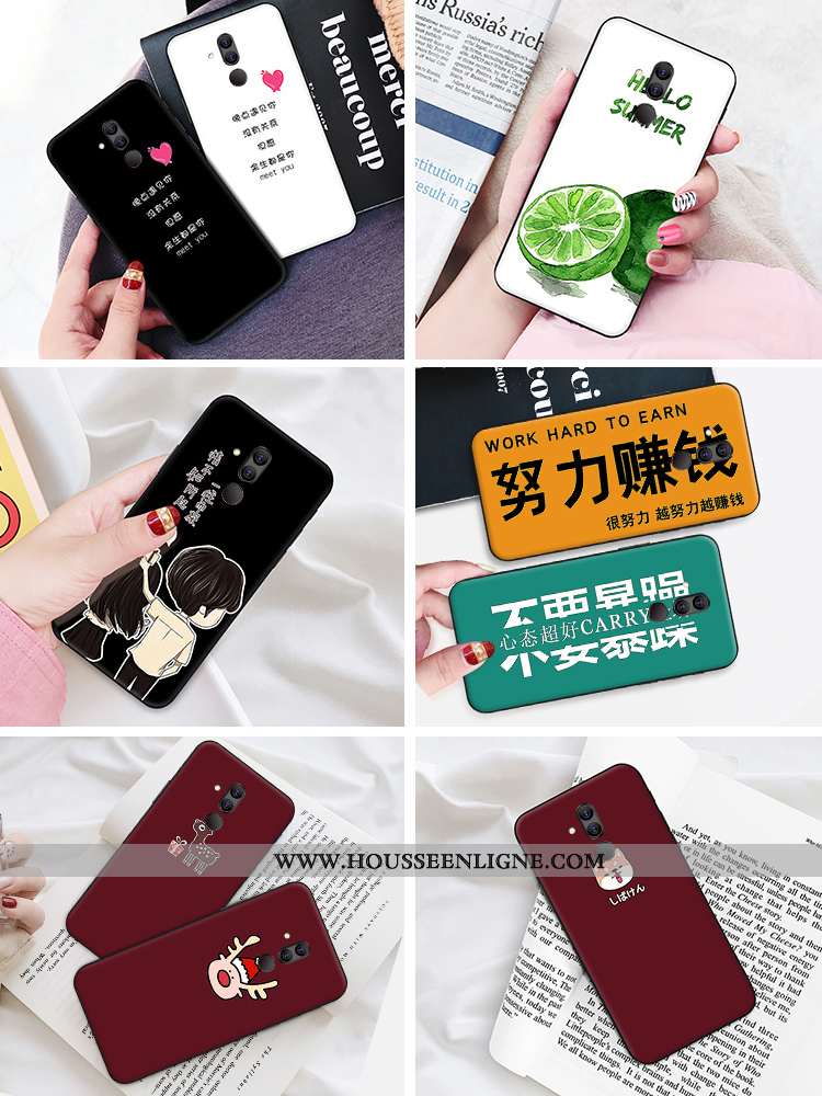 Coque Huawei Mate 20 Lite Silicone Protection Fluide Doux Amoureux Personnalité Jeunesse Téléphone P
