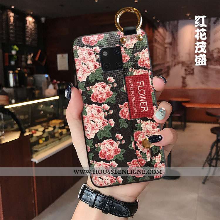 Coque Huawei Mate 20 Pro Créatif Tendance Personnalité Téléphone Portable Étui Frais Net Rouge Noir
