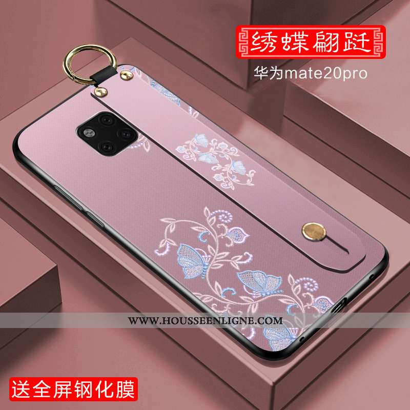Coque Huawei Mate 20 Pro Créatif Ultra Incassable Personnalité Étui Style Chinois Rose