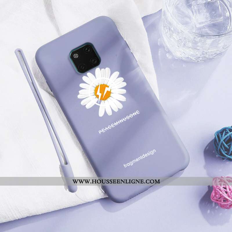 Coque Huawei Mate 20 Pro Fluide Doux En Silicone Étui Bleu Incassable Simple Créatif