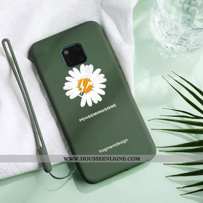 Coque Huawei Mate 20 Pro Fluide Doux En Silicone Étui Bleu Incassable Simple Créatif