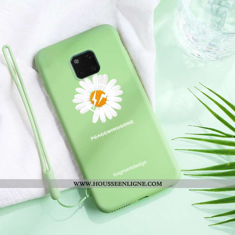 Coque Huawei Mate 20 Pro Fluide Doux En Silicone Étui Bleu Incassable Simple Créatif