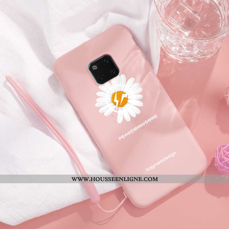 Coque Huawei Mate 20 Pro Fluide Doux En Silicone Étui Bleu Incassable Simple Créatif