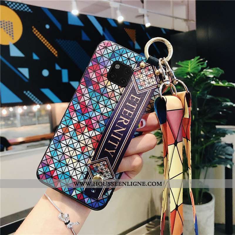 Coque Huawei Mate 20 Pro Ornements Suspendus Tendance Rouge Net Rouge Incassable Courte