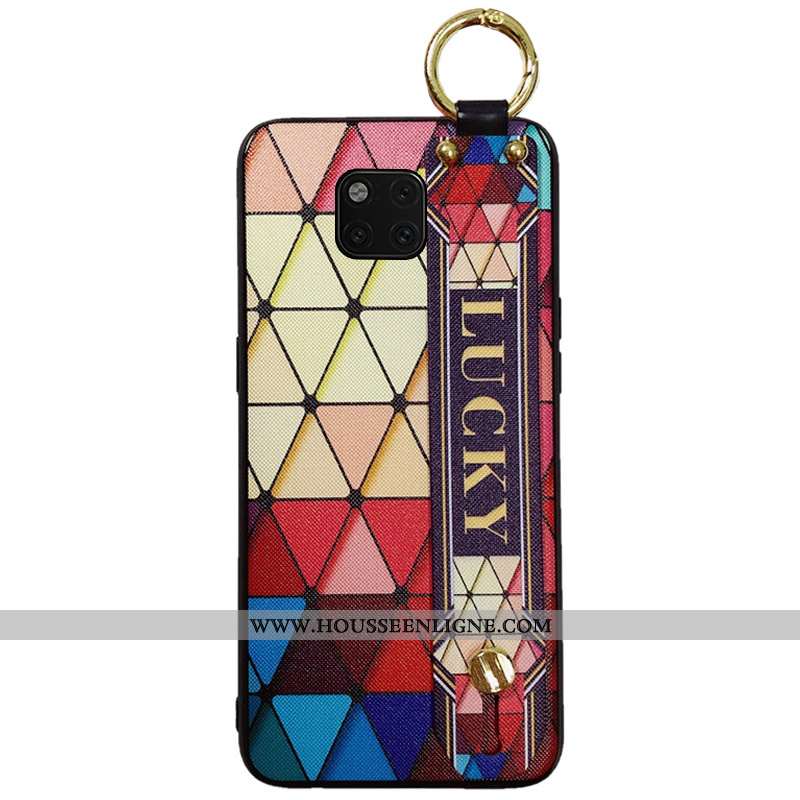 Coque Huawei Mate 20 Pro Ornements Suspendus Tendance Rouge Net Rouge Incassable Courte