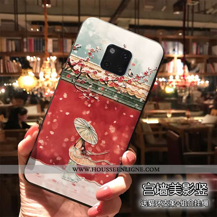 Coque Huawei Mate 20 Pro Protection Personnalité Mode Rouge Étui Créatif Téléphone Portable