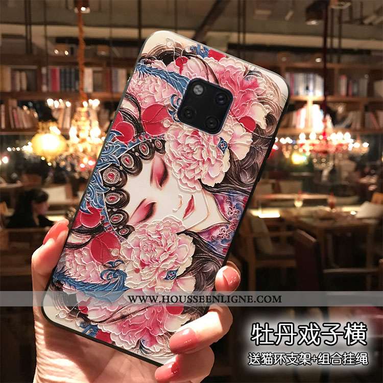 Coque Huawei Mate 20 Pro Protection Personnalité Mode Rouge Étui Créatif Téléphone Portable