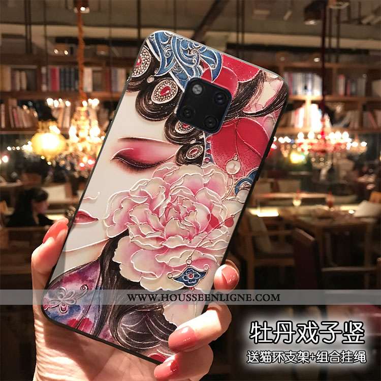 Coque Huawei Mate 20 Pro Protection Personnalité Mode Rouge Étui Créatif Téléphone Portable