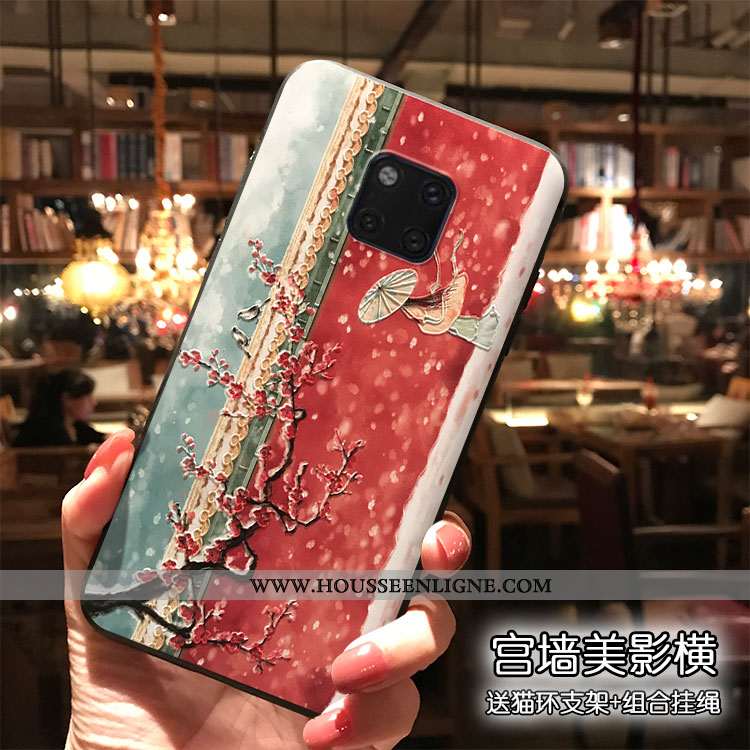 Coque Huawei Mate 20 Pro Protection Personnalité Mode Rouge Étui Créatif Téléphone Portable