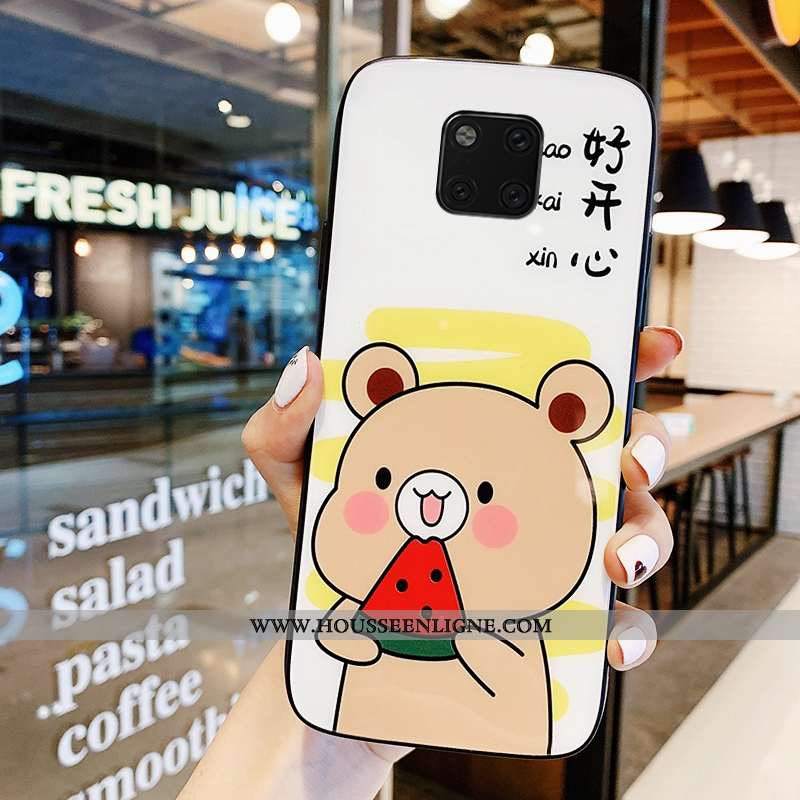 Coque Huawei Mate 20 Pro Protection Tendance Étui Support Incassable Téléphone Portable Blanche