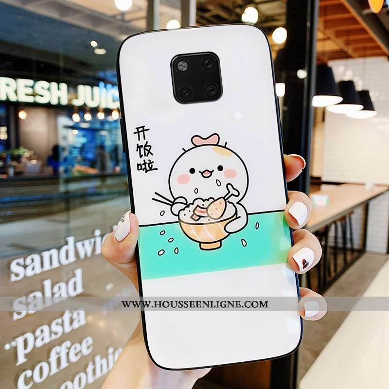 Coque Huawei Mate 20 Pro Protection Tendance Étui Support Incassable Téléphone Portable Blanche