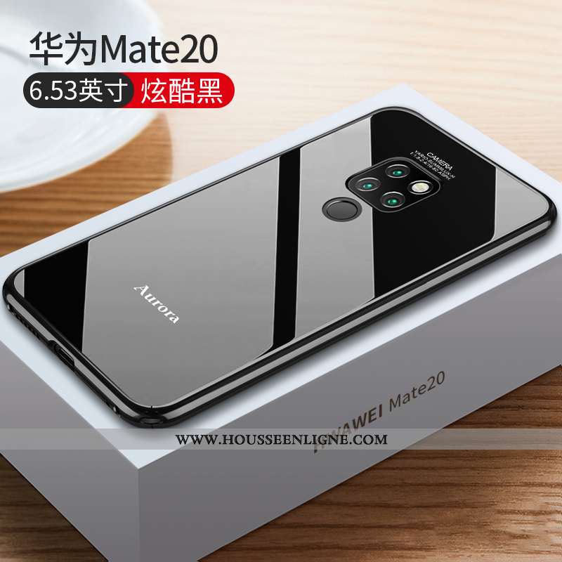Coque Huawei Mate 20 Protection Métal Incassable Tendance Légère Net Rouge Border Noir