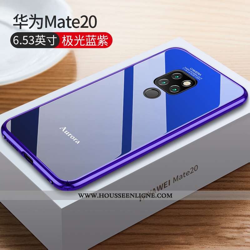 Coque Huawei Mate 20 Protection Métal Incassable Tendance Légère Net Rouge Border Noir
