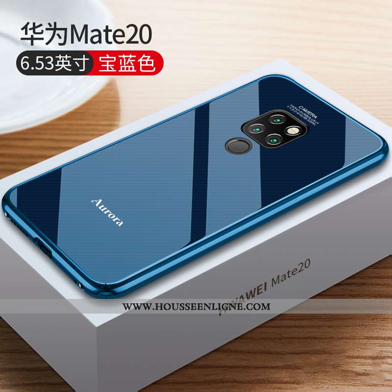 Coque Huawei Mate 20 Protection Métal Incassable Tendance Légère Net Rouge Border Noir