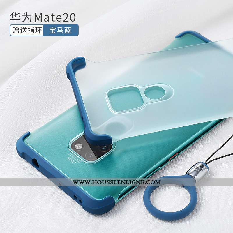 Coque Huawei Mate 20 Protection Transparent Délavé En Daim Silicone Ultra Ballon Bleu