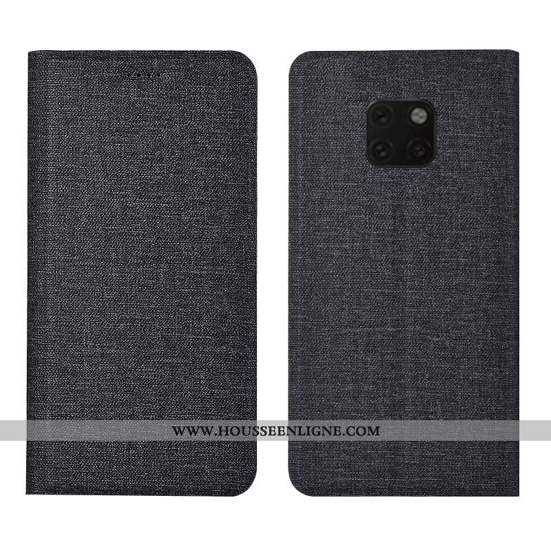 Coque Huawei Mate 20 Rs Cuir Bleu Téléphone Portable Étui