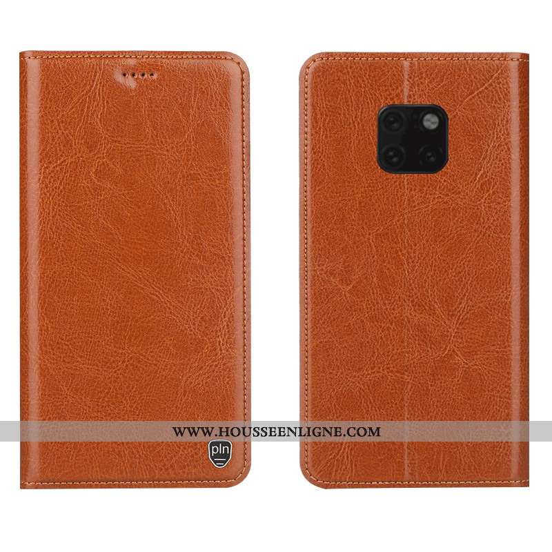 Coque Huawei Mate 20 Rs Cuir Véritable Cuir Protection Gris Étui Modèle Fleurie Téléphone Portable