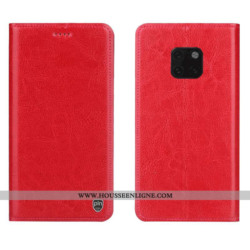 Coque Huawei Mate 20 Rs Cuir Véritable Cuir Protection Gris Étui Modèle Fleurie Téléphone Portable