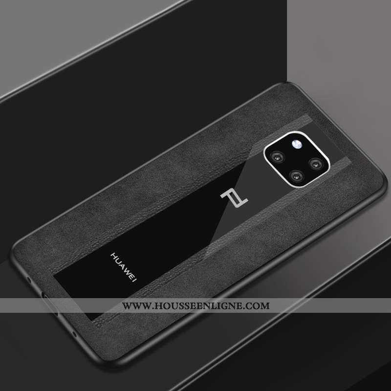 Coque Huawei Mate 20 Rs Daim Fourrure Protection Verre Étui Téléphone Portable Incassable Rouge