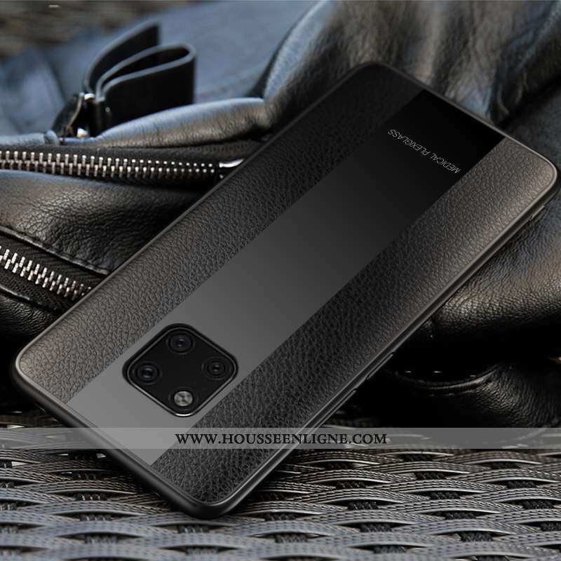 Coque Huawei Mate 20 Rs Modèle Fleurie Protection Incassable Personnalité Tendance Cuir Rouge