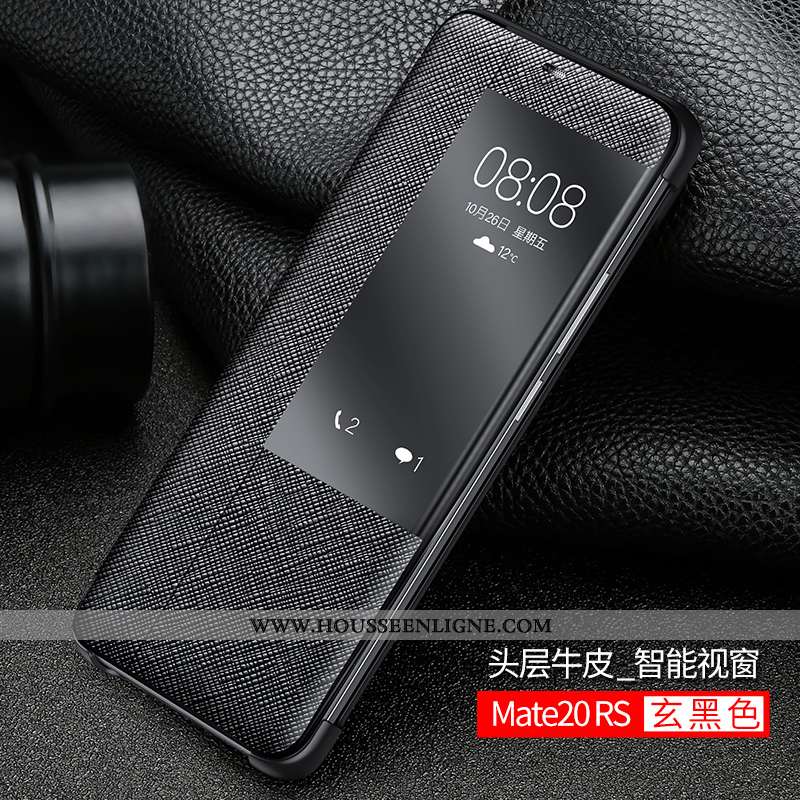 Coque Huawei Mate 20 Rs Personnalité Créatif Ultra Cuir Véritable Incassable Housse Tout Compris Noi