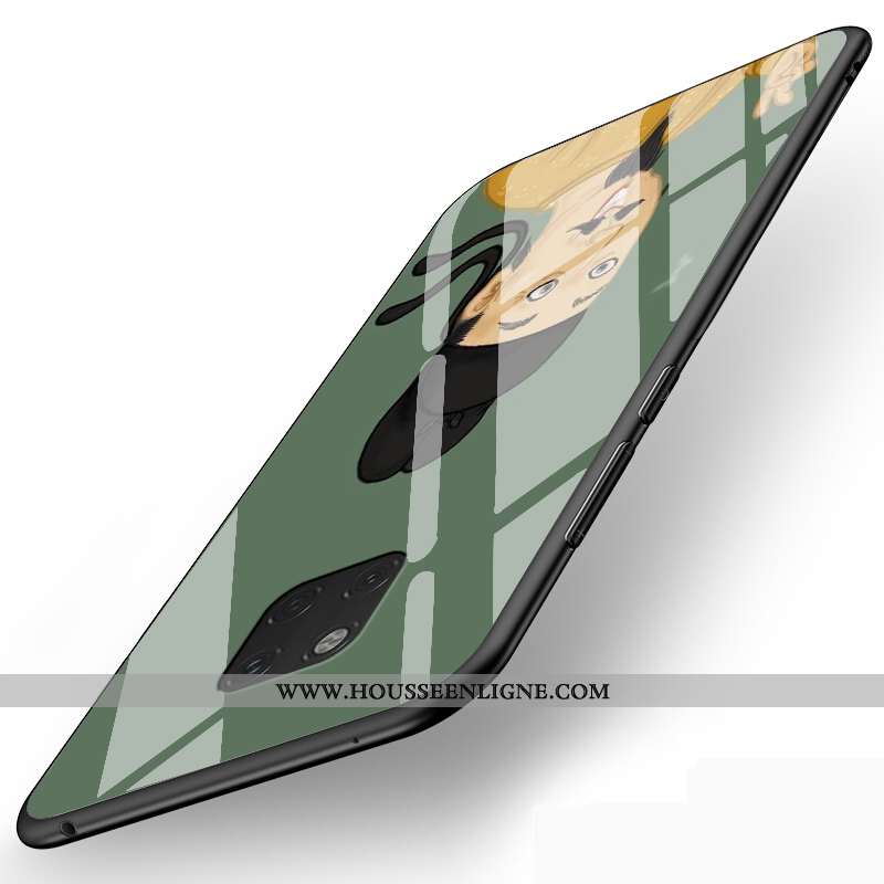 Coque Huawei Mate 20 Rs Verre Vintage Fluide Doux Téléphone Portable Amoureux Tout Compris Bleu