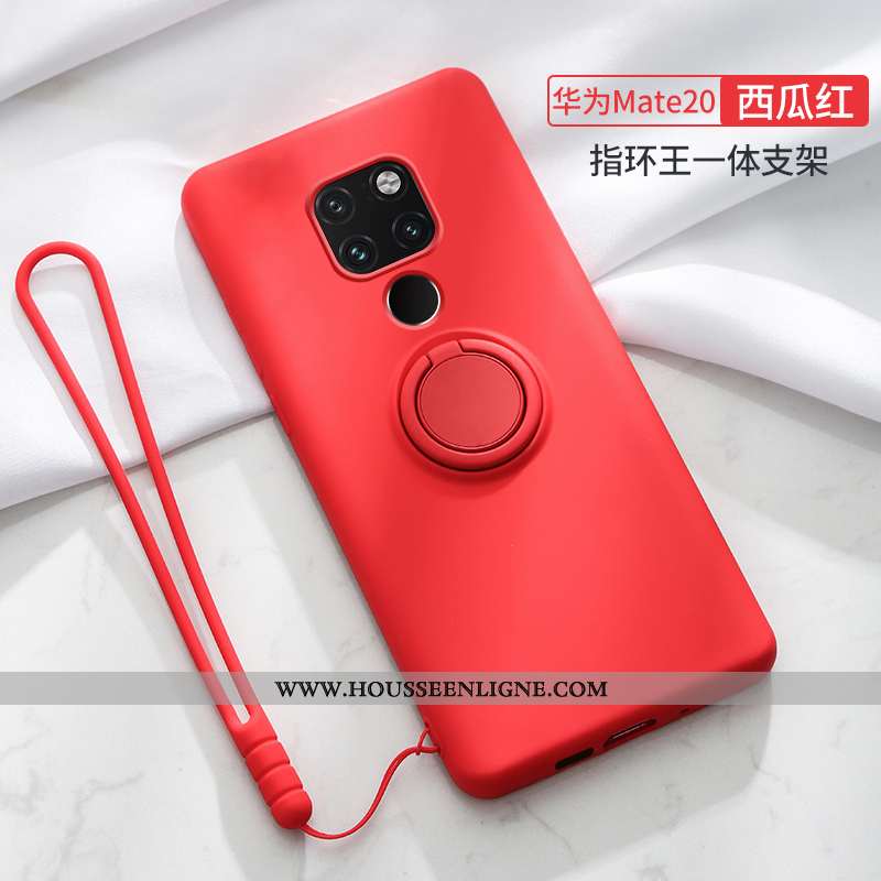 Coque Huawei Mate 20 Silicone Ornements Suspendus Personnalité Incassable Ultra Fluide Doux Rouge