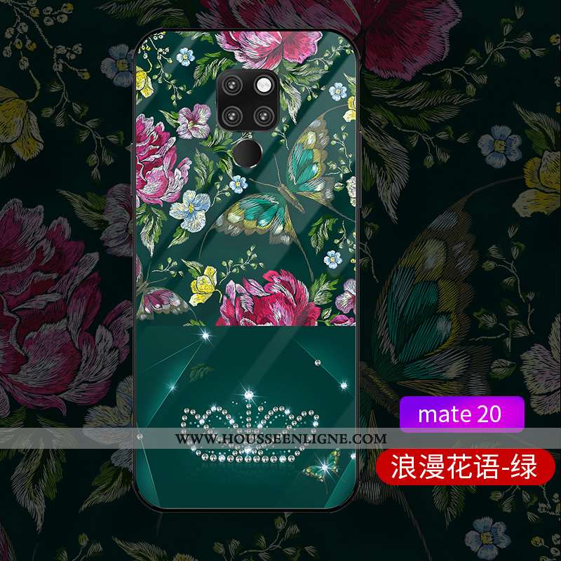 Coque Huawei Mate 20 Verre Personnalité Célébrité Luxe Créatif Tout Compris Protection Violet