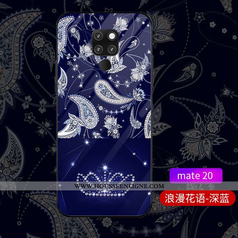 Coque Huawei Mate 20 Verre Personnalité Célébrité Luxe Créatif Tout Compris Protection Violet