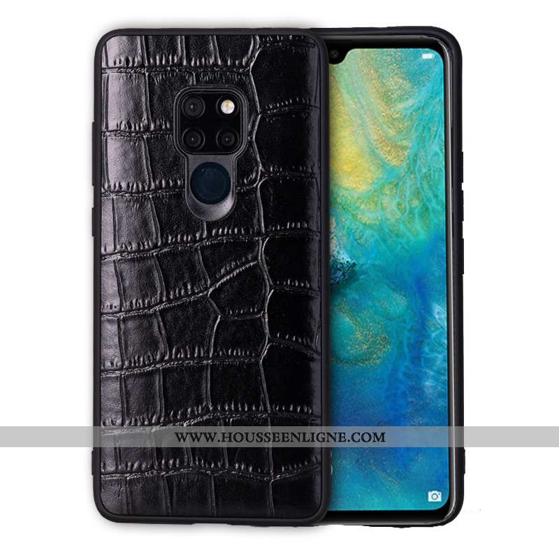 Coque Huawei Mate 20 X Cuir Protection Couvercle Arrière Étui Luxe Qualité Noir