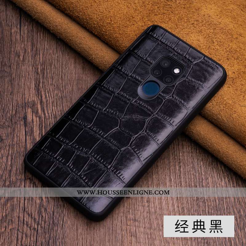 Coque Huawei Mate 20 X Cuir Protection Couvercle Arrière Étui Luxe Qualité Noir