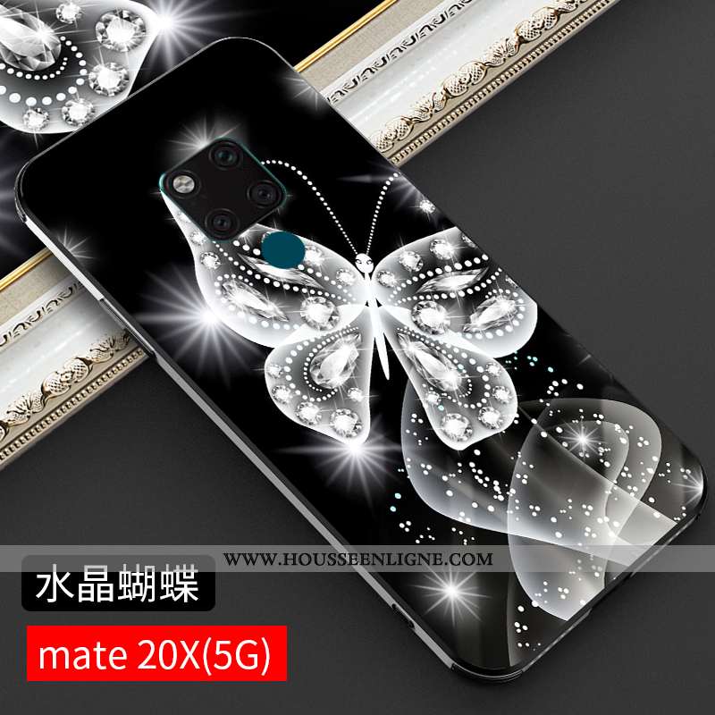 Coque Huawei Mate 20 X Verre Tendance Téléphone Portable Protection Incassable Tout Compris Bleu