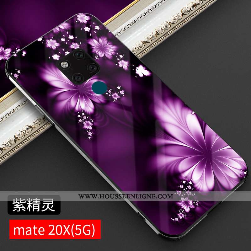 Coque Huawei Mate 20 X Verre Tendance Téléphone Portable Protection Incassable Tout Compris Bleu