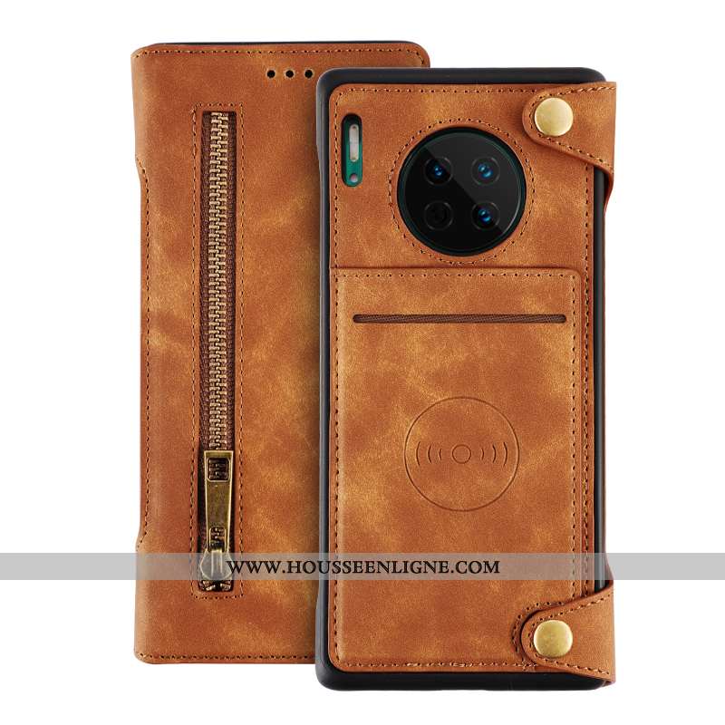 Coque Huawei Mate 30 Accessoires Protection Cuir Étui Tout Compris Housse Marron