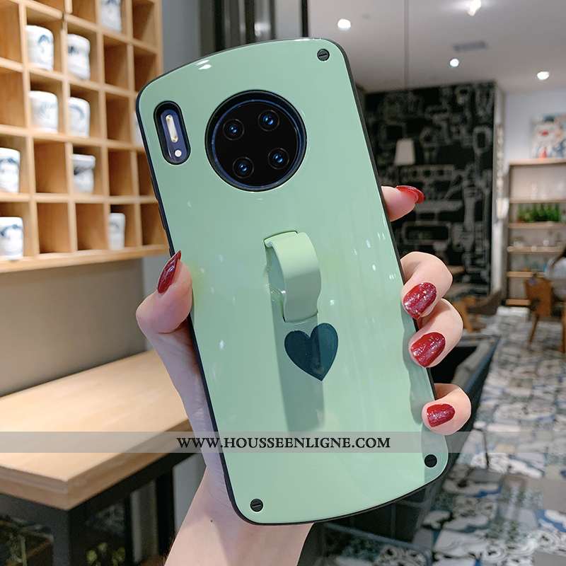 Coque Huawei Mate 30 Fluide Doux Silicone Personnalité Vert Petit Téléphone Portable Verte