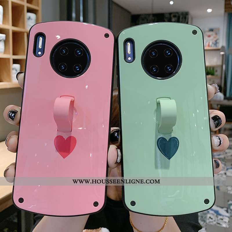 Coque Huawei Mate 30 Fluide Doux Silicone Personnalité Vert Petit Téléphone Portable Verte